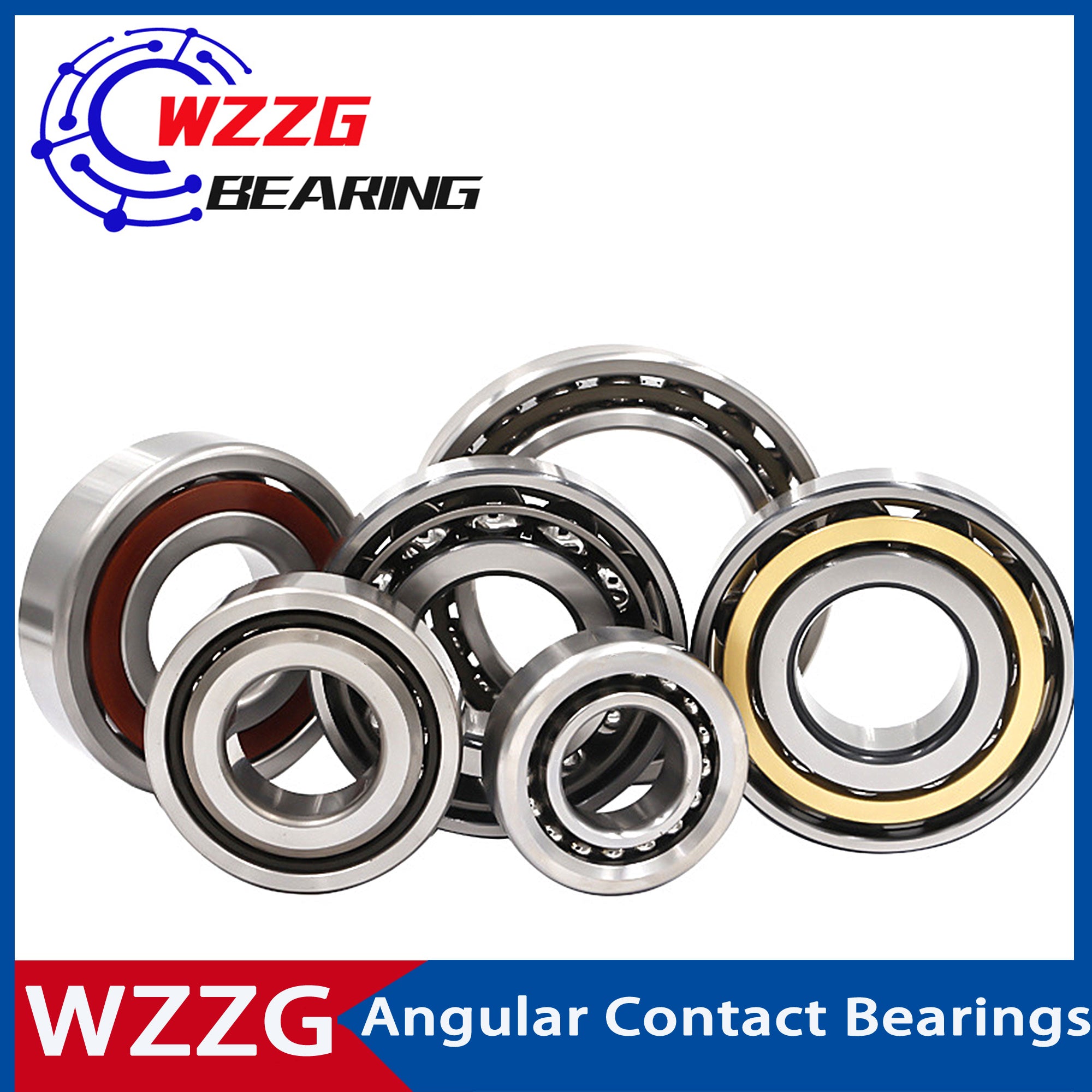 WZZG 1PCS 7008C AC ACM B BW BM 7008-2RS 40X68X15 Precision Angular Con ...
