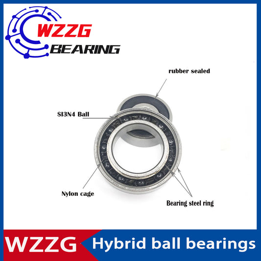 WZZG 6205-2RS(1pcs) 25*52*15 mm Hybrid ceramic SI3N4 deep groove ball bearing