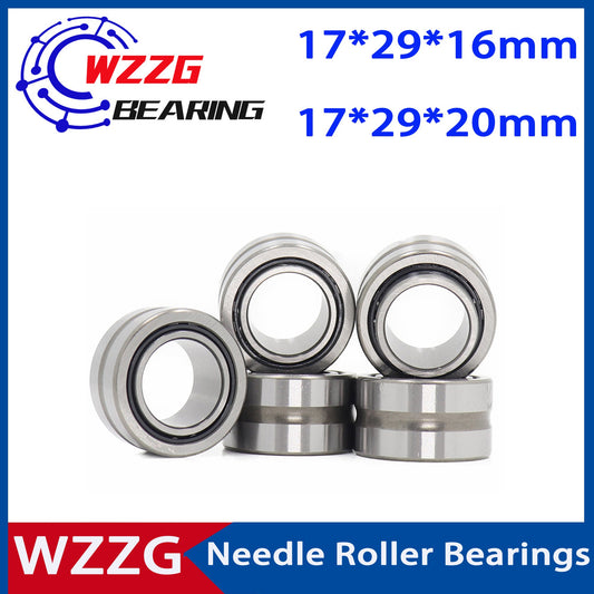WZZG NKI 17/16 NKI 17/20 bearing 17*29*16 17*29*20mm ( 6 PCS/lot ) solid ring needle roller bearing with inner ring