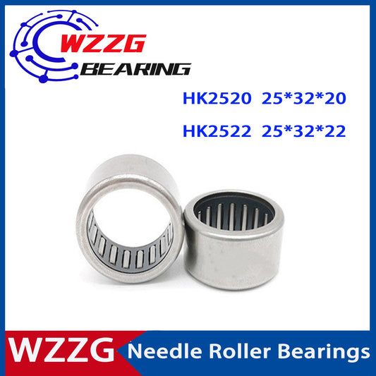 WZZG 10pcs HK2520 HK2522 HK2525 Drawn cup cage needle roller bearings Inner diameter 25 Outer diameter 32 height 20 22 25 mm