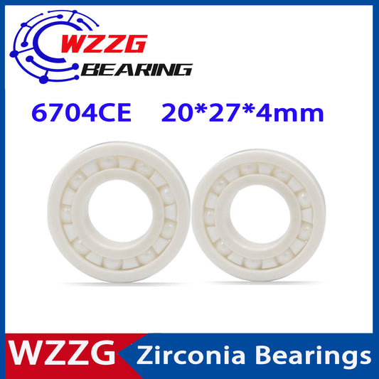 WZZG 6704 Full ceramic zirconia bearing 1PC 20*27*4 mm  ceramic ball bearing 6704CE