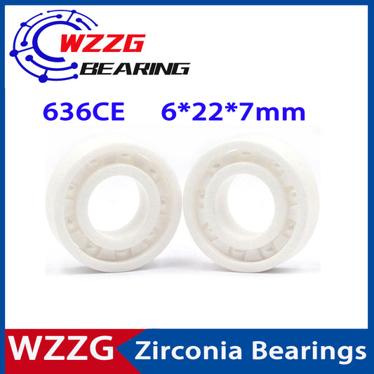 WZZG 636 Full ceramic bearing ZrO2 1PC 6*22*7 mm ceramic ball bearing 636CE
