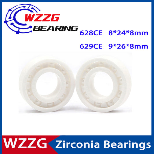 WZZG 2pcs/lot 628CE 629CE Full Zro2 Ceramic Zirconia Bearings