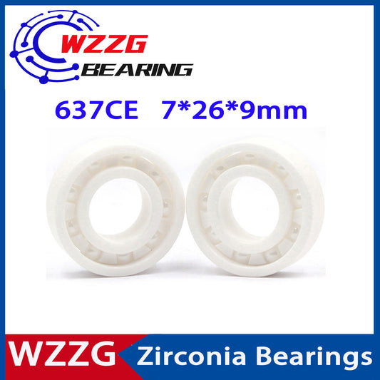 WZZG 637 Full ceramic bearing ZrO2 1PC 7*26*9 mm ceramic ball bearing 637CE