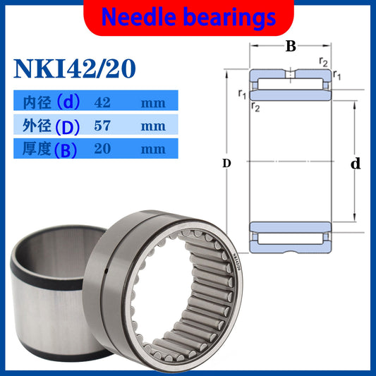 WZZG NKI 42/20 NKI 42/30 ( 2 PCS /lot)  bearings  42*57*20  42*57*30mm solid ring needle roller bearing with inner ring